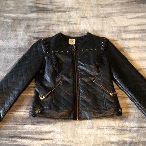 Quilted leather jacket